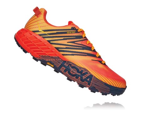 Hoka One One Speedgoat 4 Gore-tex Moški Pohodniški Čevlji Rdeča / Zlata SI-524138M